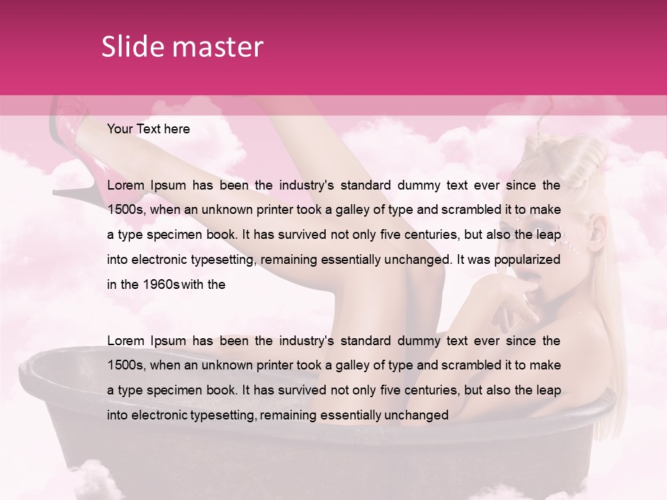 Bust Female Attractive PowerPoint Template