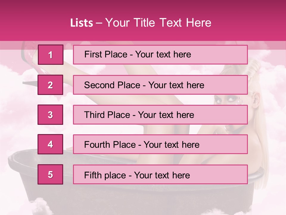 Bust Female Attractive PowerPoint Template