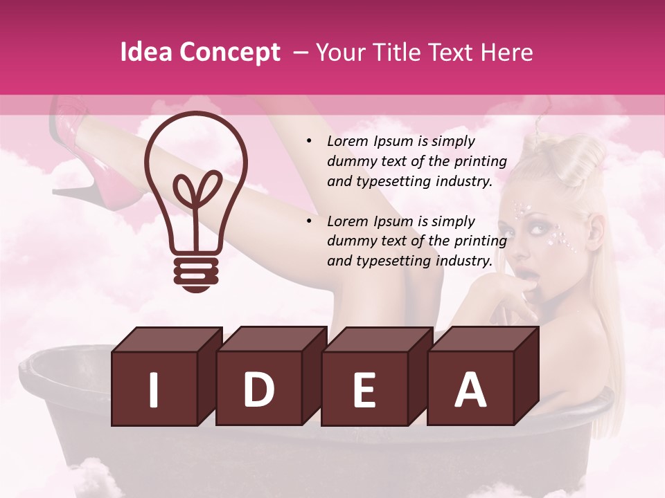 Bust Female Attractive PowerPoint Template