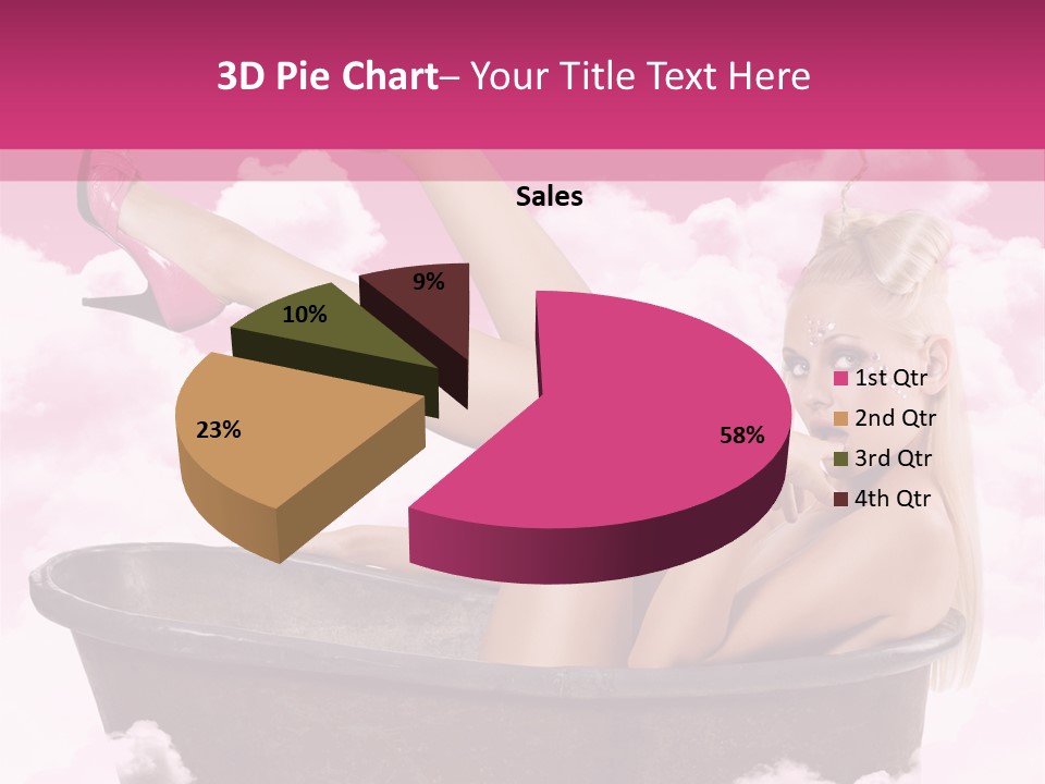 Bust Female Attractive PowerPoint Template