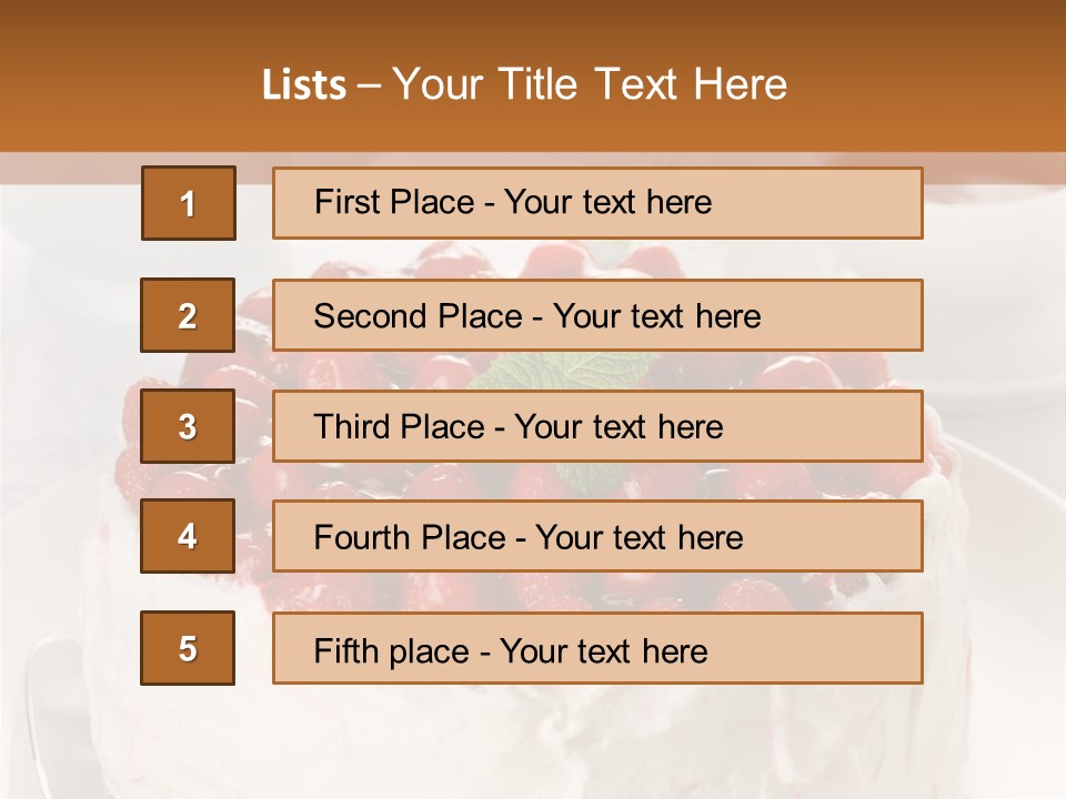 Pastry Decorative Cake PowerPoint Template