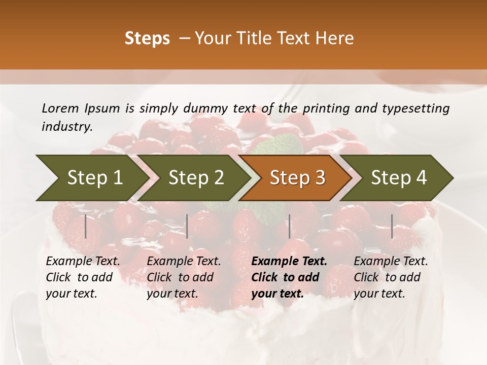 Pastry Decorative Cake PowerPoint Template