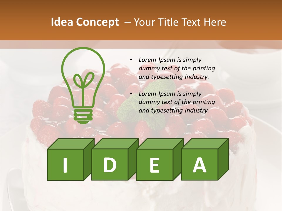 Pastry Decorative Cake PowerPoint Template