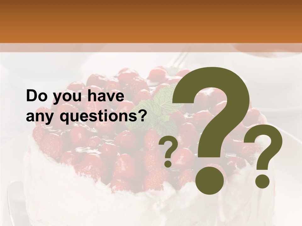 Pastry Decorative Cake PowerPoint Template