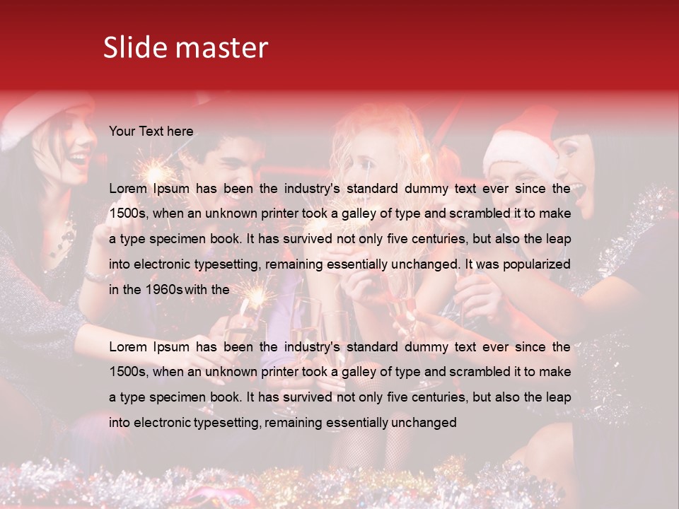 Festivity Party Flute PowerPoint Template