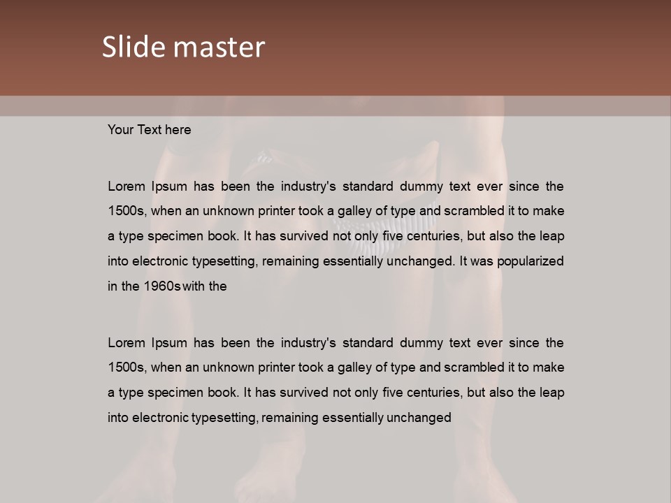 Built Shirtless Abs PowerPoint Template