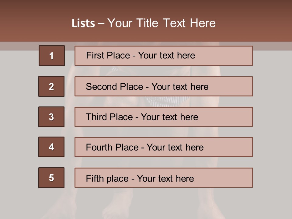 Built Shirtless Abs PowerPoint Template