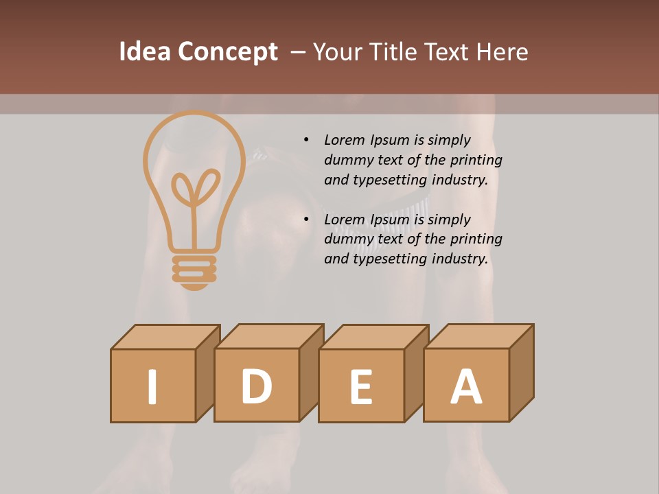 Built Shirtless Abs PowerPoint Template