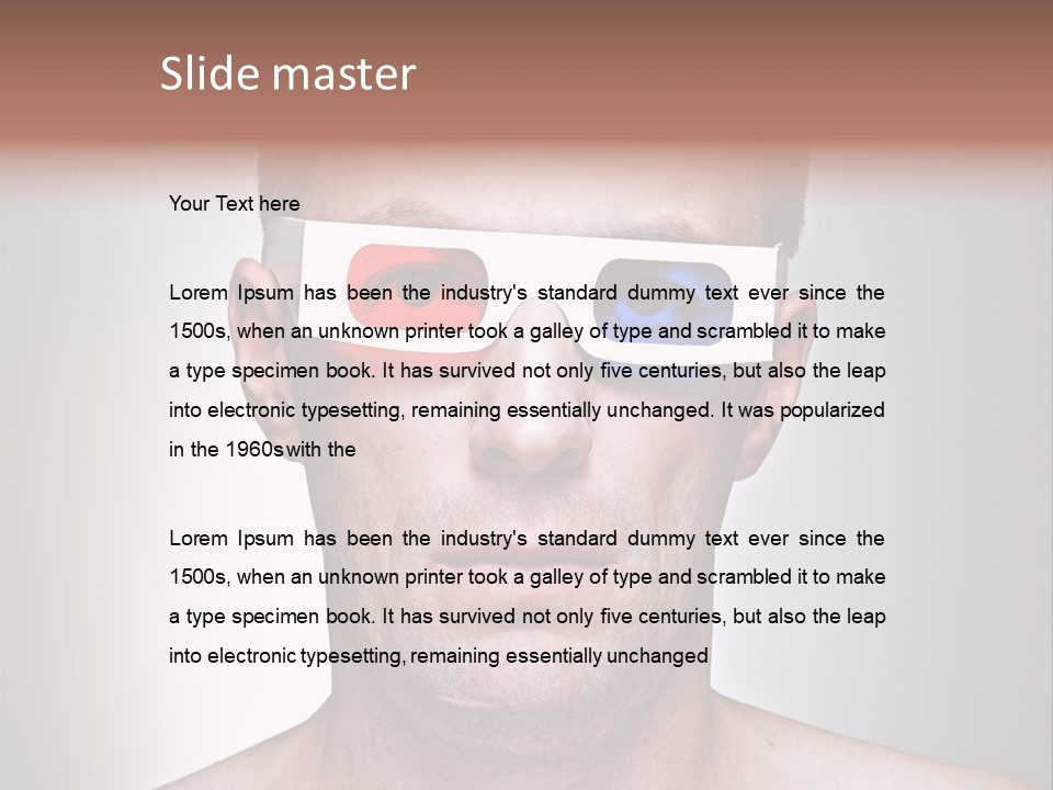 Eyeglasses Leisure Movie PowerPoint Template