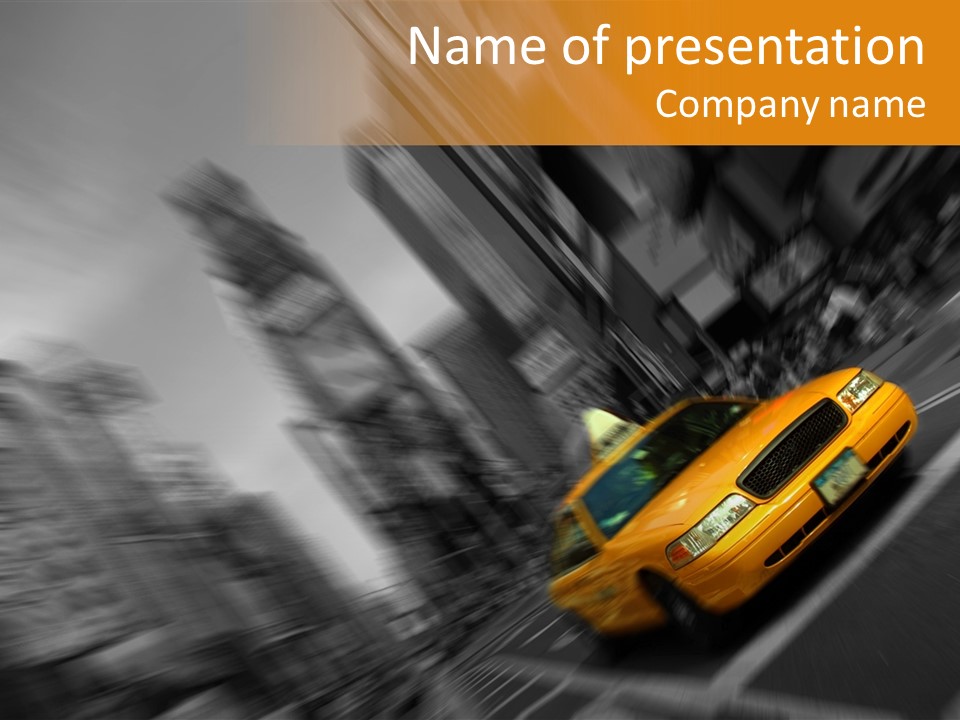 Traffic Square City PowerPoint Template