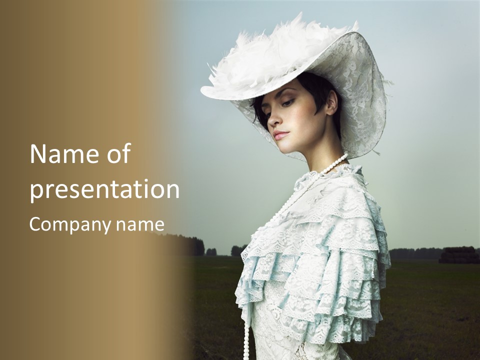 Promenade Woman Elegant PowerPoint Template