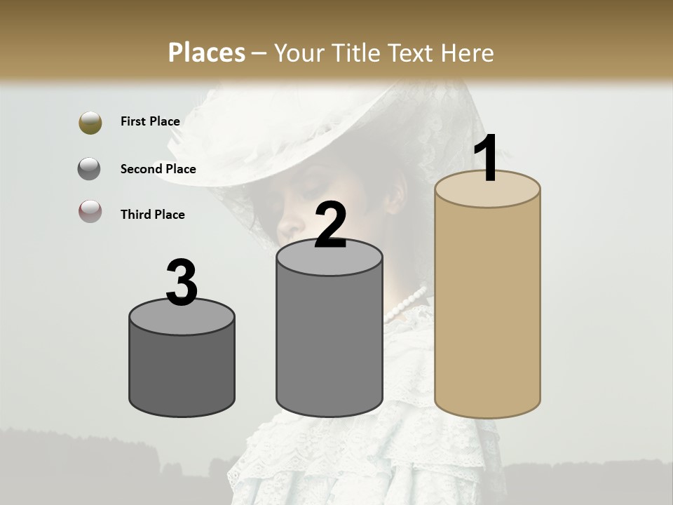 Promenade Woman Elegant PowerPoint Template