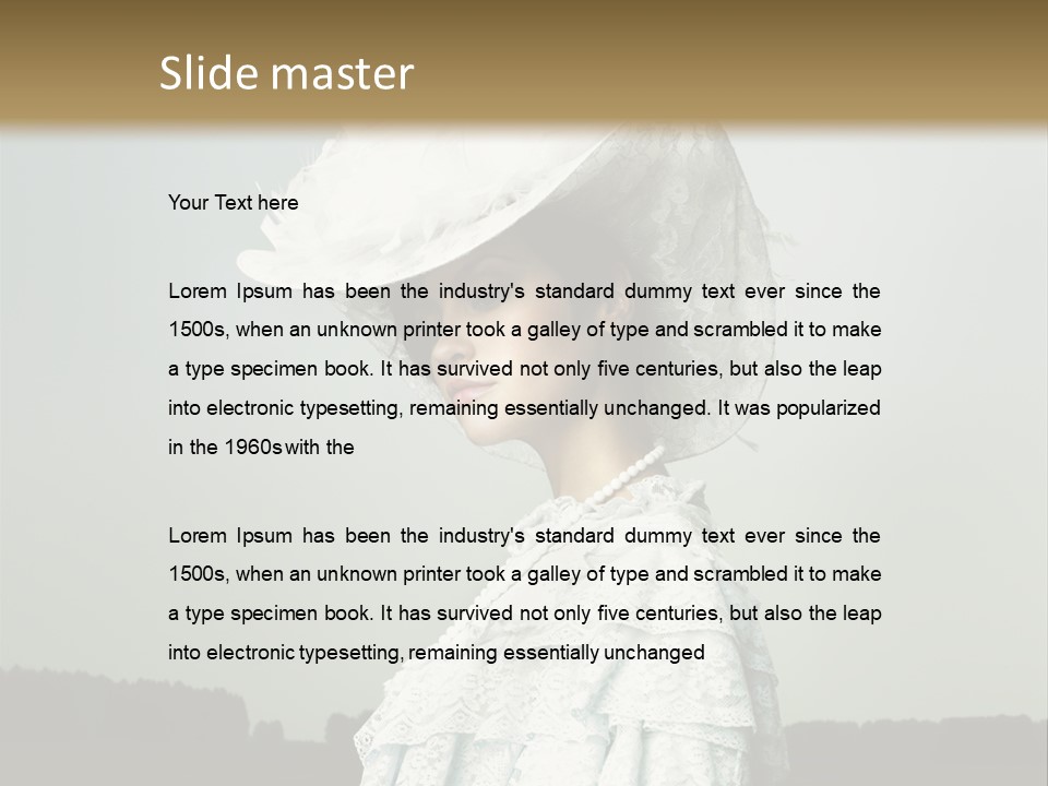 Promenade Woman Elegant PowerPoint Template