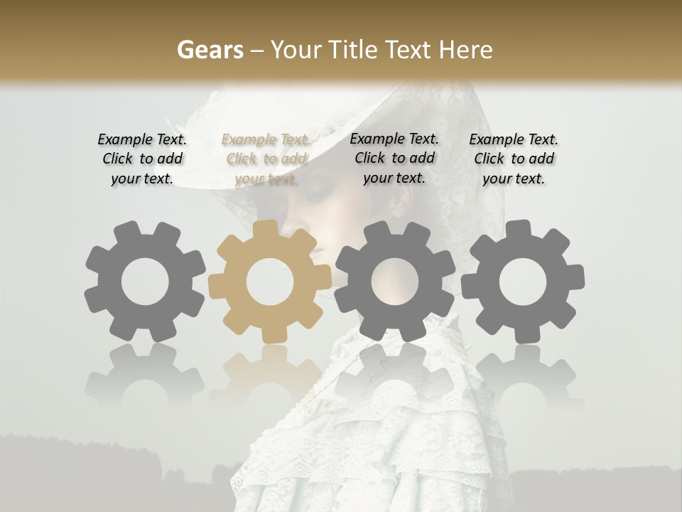 Promenade Woman Elegant PowerPoint Template