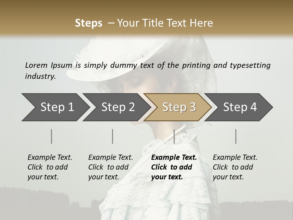 Promenade Woman Elegant PowerPoint Template