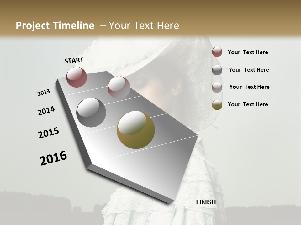 Promenade Woman Elegant PowerPoint Template