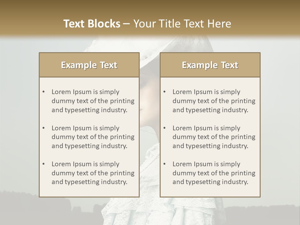 Promenade Woman Elegant PowerPoint Template