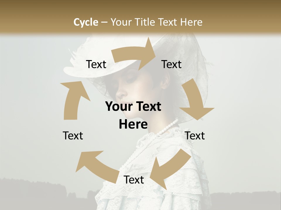 Promenade Woman Elegant PowerPoint Template