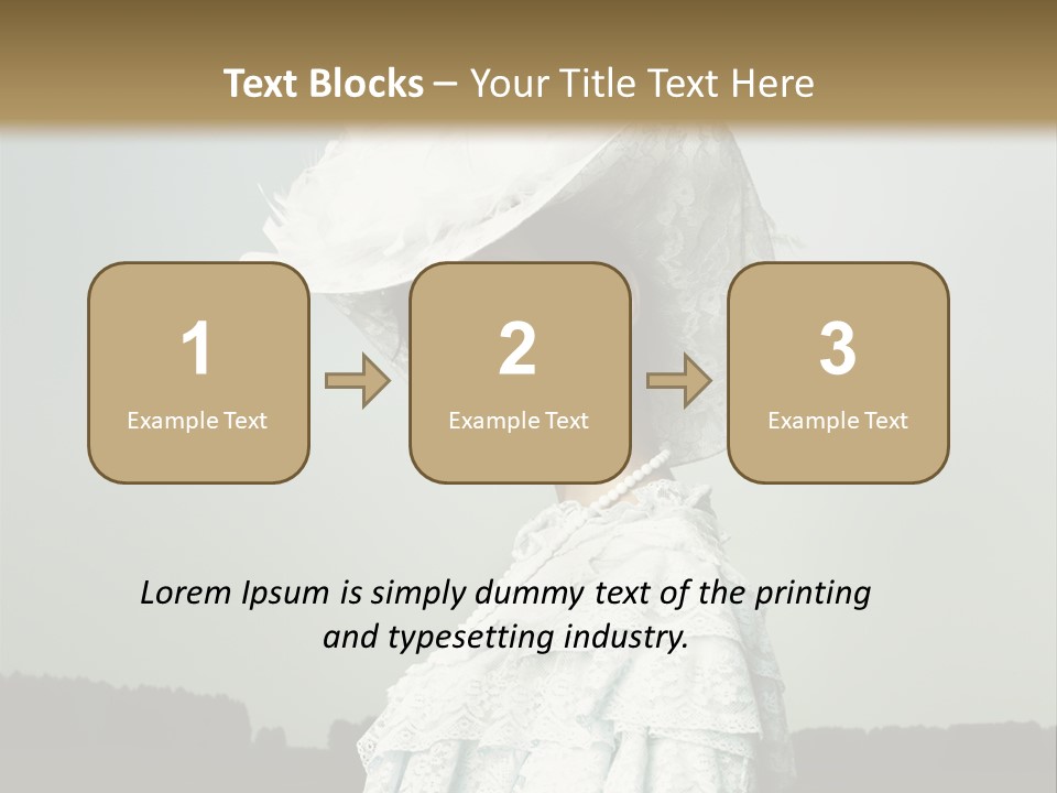 Promenade Woman Elegant PowerPoint Template