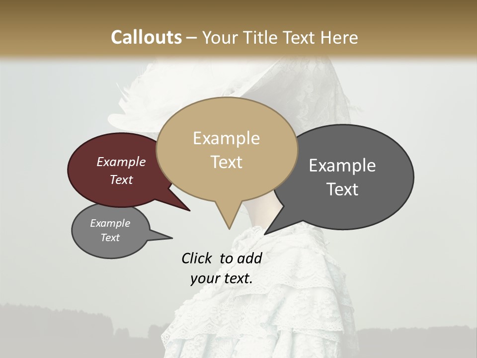 Promenade Woman Elegant PowerPoint Template