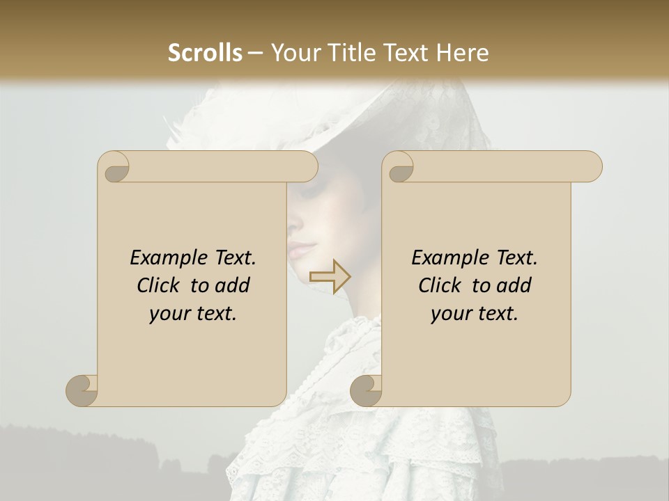 Promenade Woman Elegant PowerPoint Template