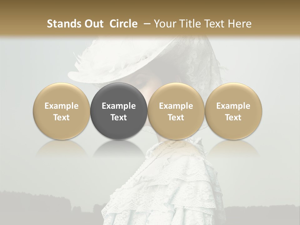 Promenade Woman Elegant PowerPoint Template