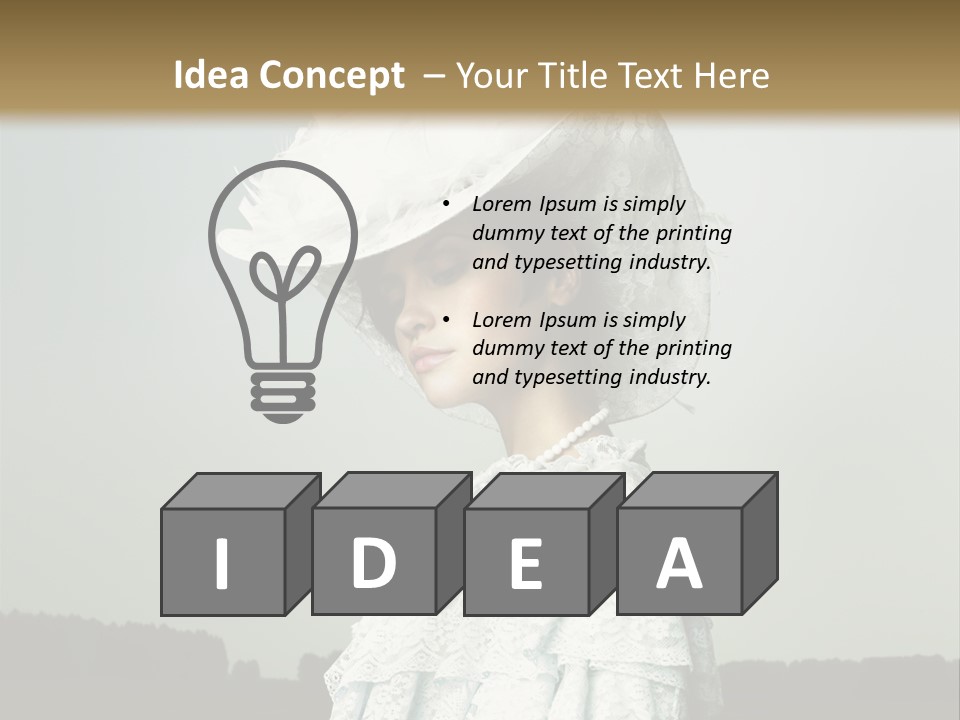 Promenade Woman Elegant PowerPoint Template