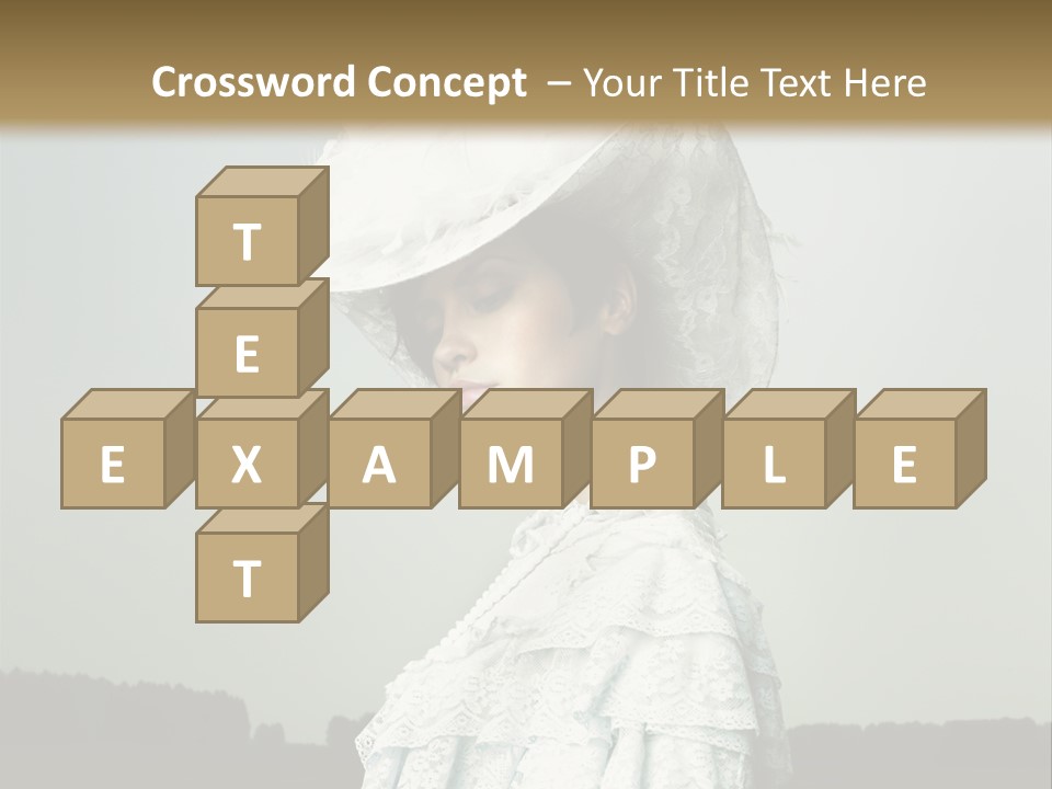 Promenade Woman Elegant PowerPoint Template