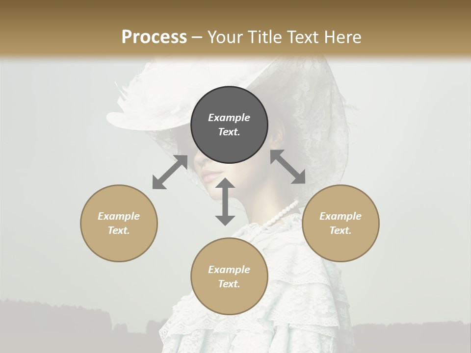 Promenade Woman Elegant PowerPoint Template