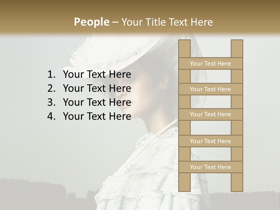 Promenade Woman Elegant PowerPoint Template