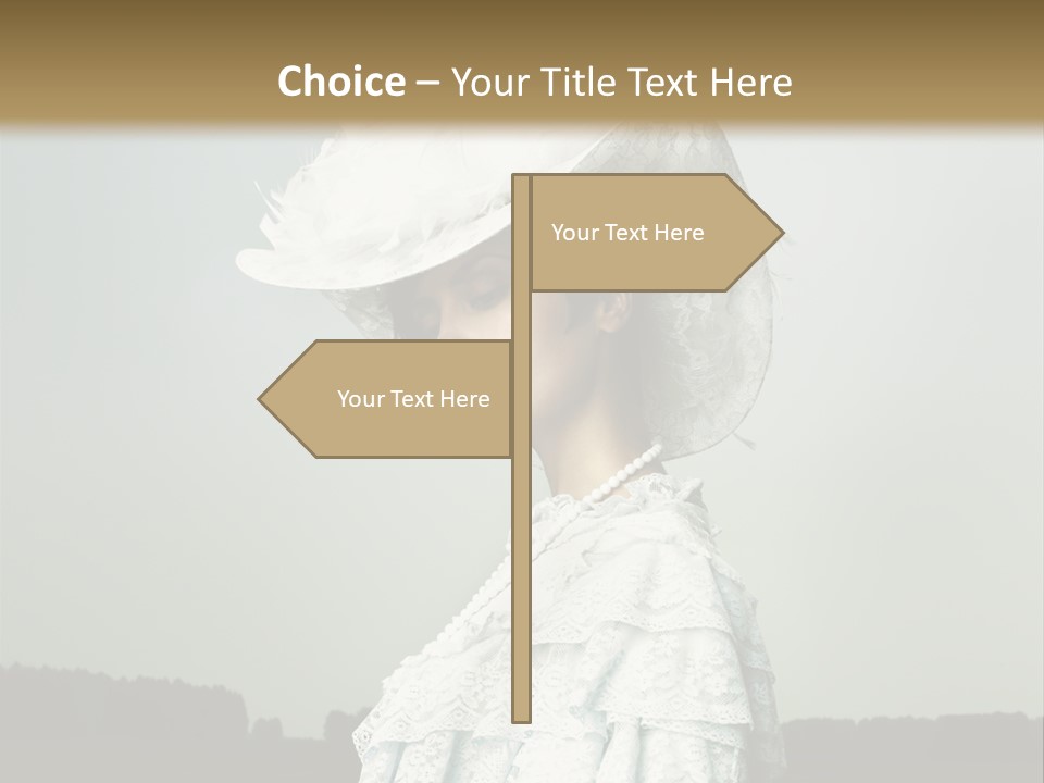 Promenade Woman Elegant PowerPoint Template