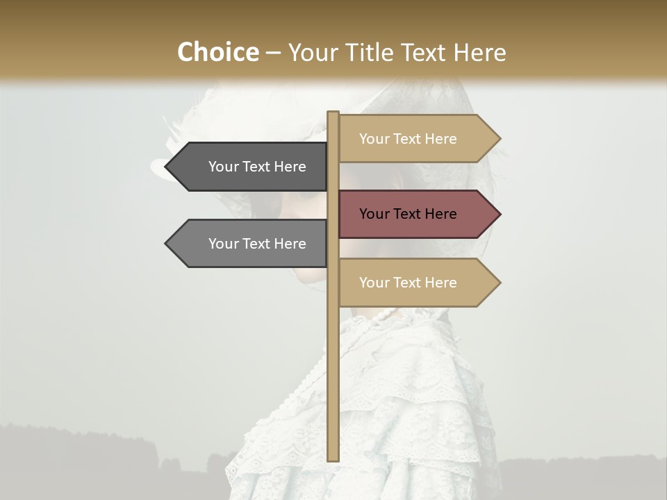 Promenade Woman Elegant PowerPoint Template