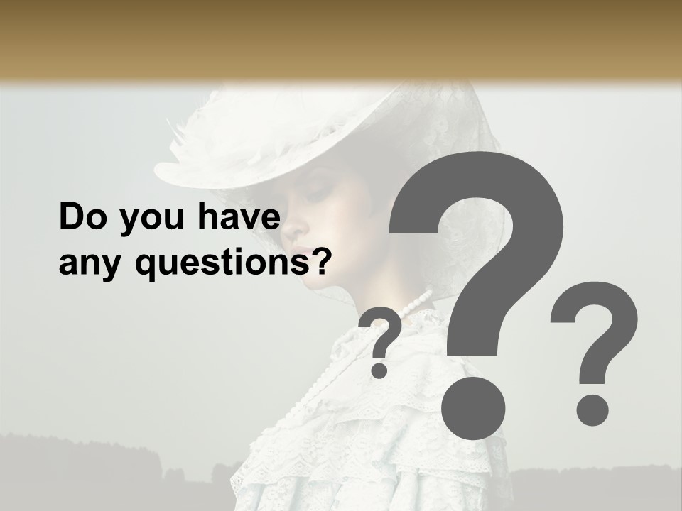 Promenade Woman Elegant PowerPoint Template