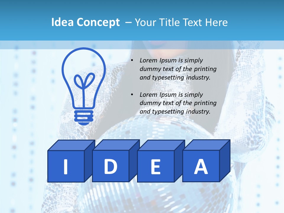 Fashion Bokeh Person PowerPoint Template