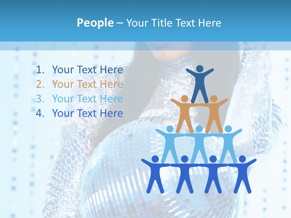 Fashion Bokeh Person PowerPoint Template