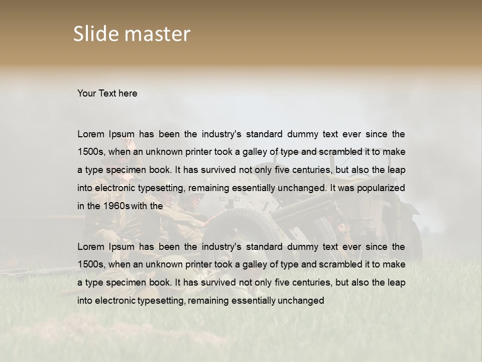 Defense Combat Warrior PowerPoint Template