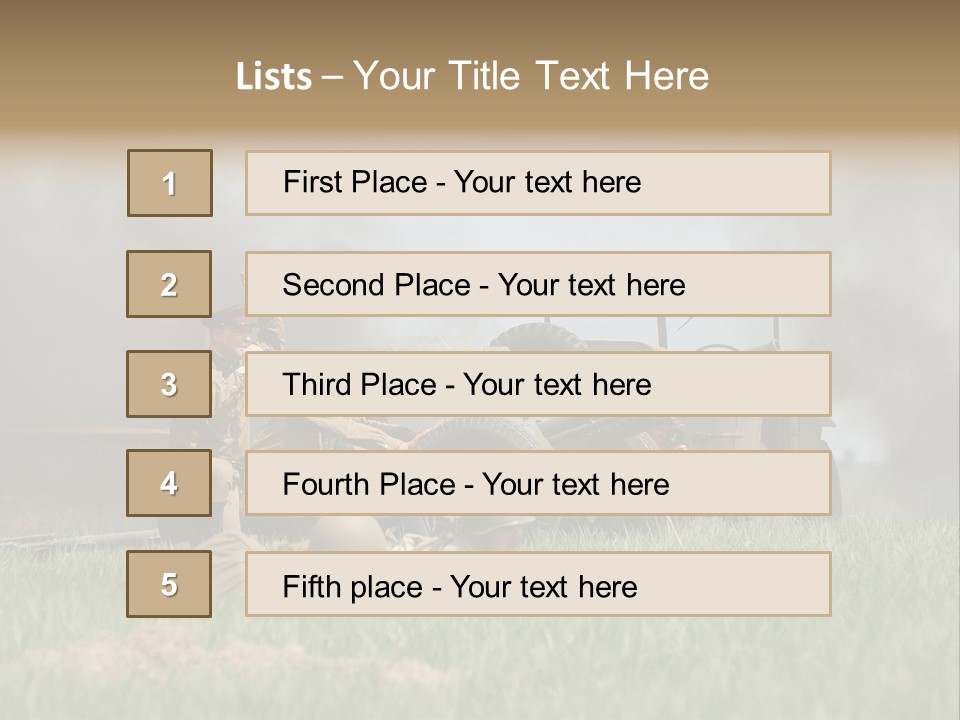 Defense Combat Warrior PowerPoint Template