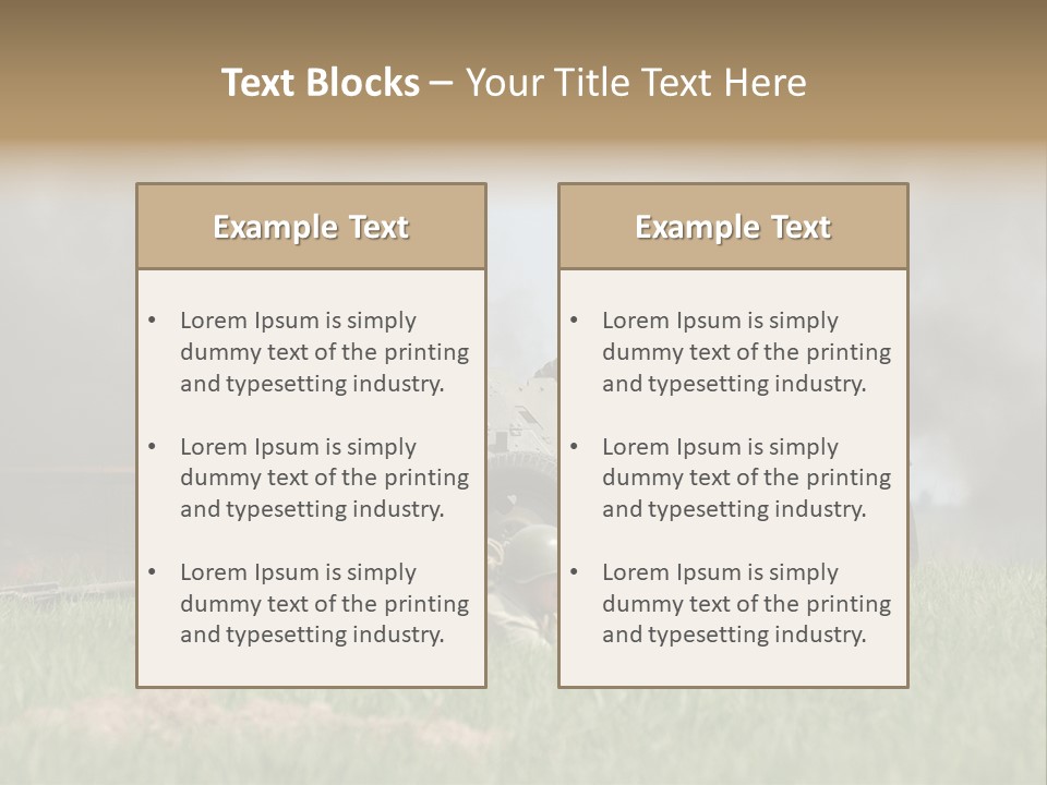 Defense Combat Warrior PowerPoint Template
