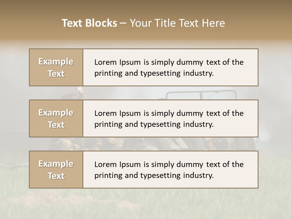 Defense Combat Warrior PowerPoint Template