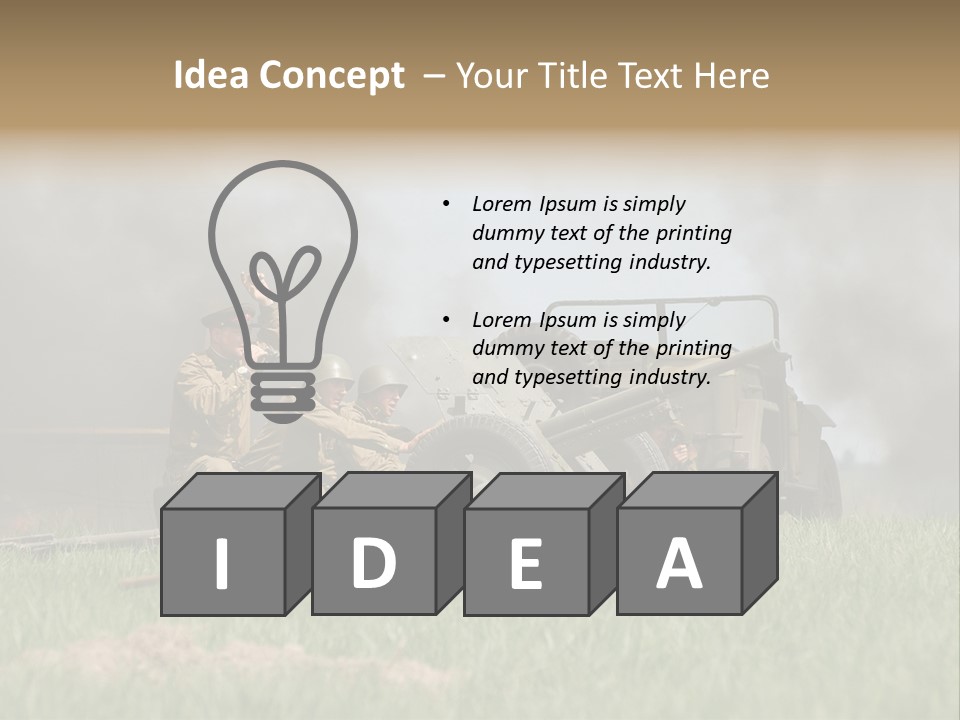 Defense Combat Warrior PowerPoint Template