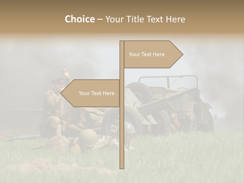 Defense Combat Warrior PowerPoint Template