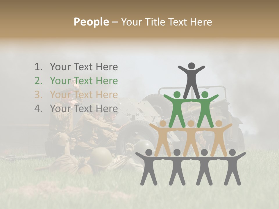 Defense Combat Warrior PowerPoint Template