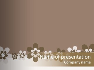 Seventies Flowers Brush PowerPoint Template