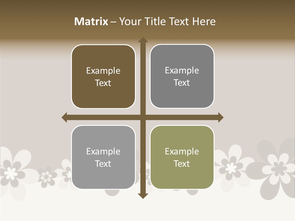 Seventies Flowers Brush PowerPoint Template