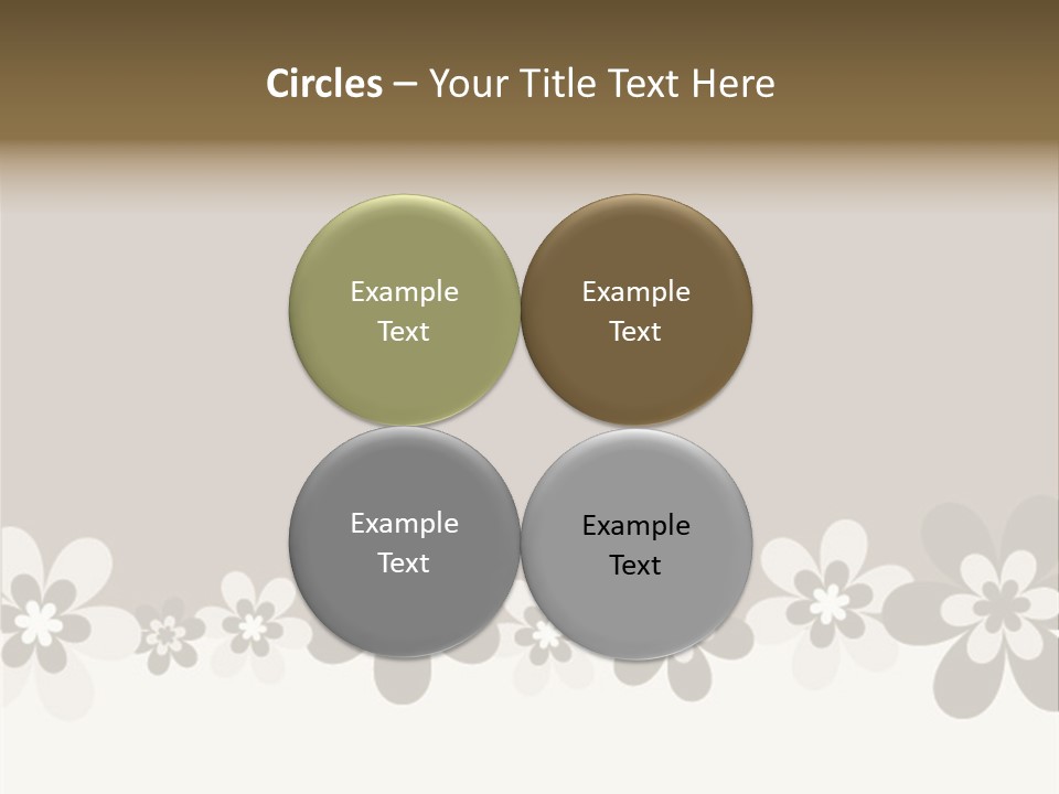 Seventies Flowers Brush PowerPoint Template