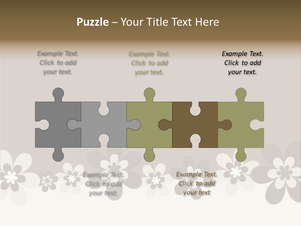 Seventies Flowers Brush PowerPoint Template