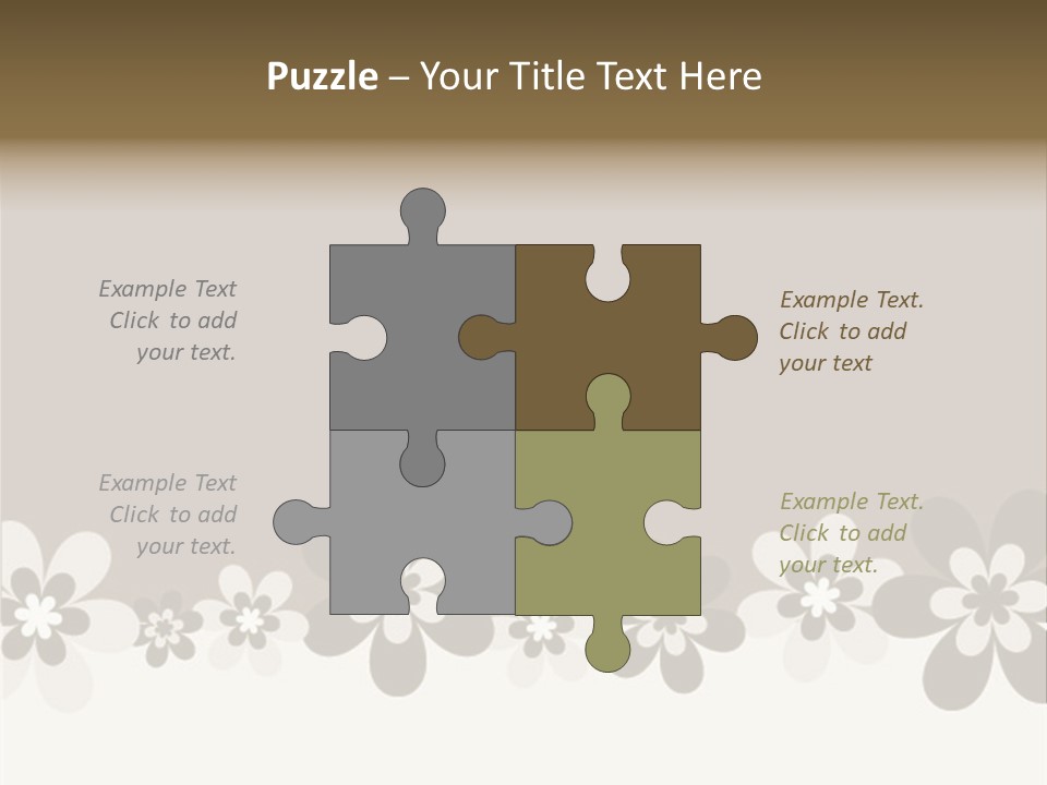 Seventies Flowers Brush PowerPoint Template