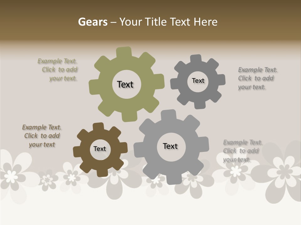 Seventies Flowers Brush PowerPoint Template