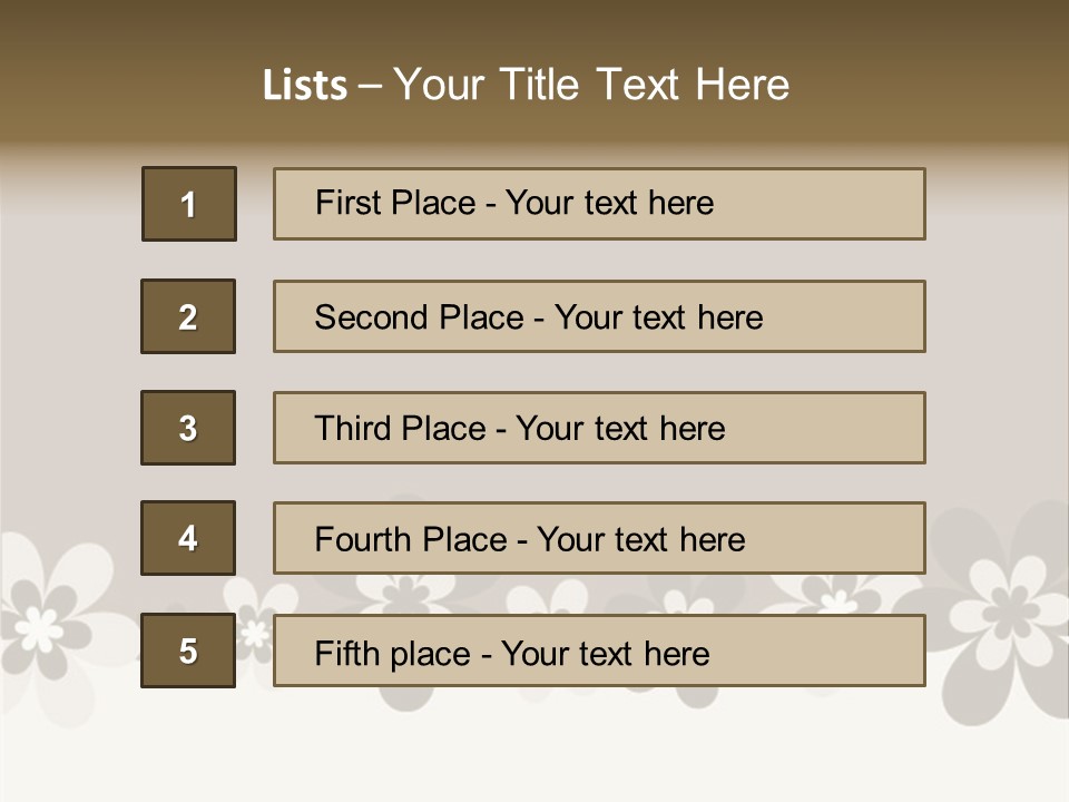 Seventies Flowers Brush PowerPoint Template