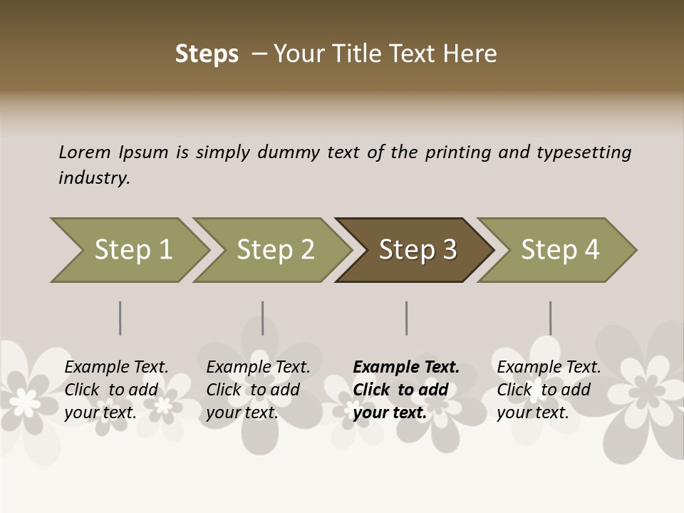 Seventies Flowers Brush PowerPoint Template